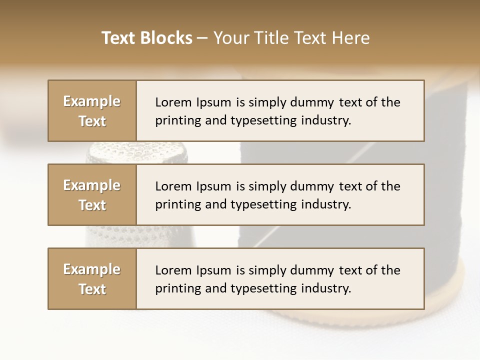 Seam Thimble Skill PowerPoint Template