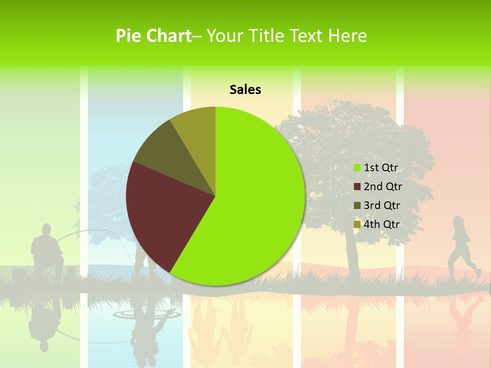 A Group Of People Walking In Front Of A Tree PowerPoint Template