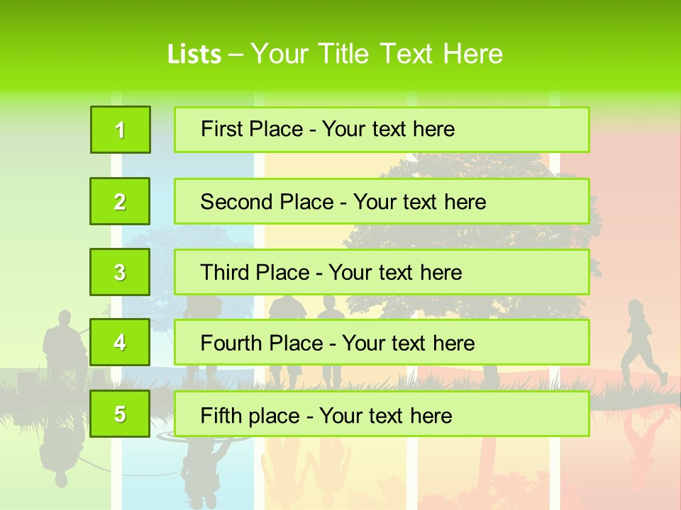 A Group Of People Walking In Front Of A Tree PowerPoint Template