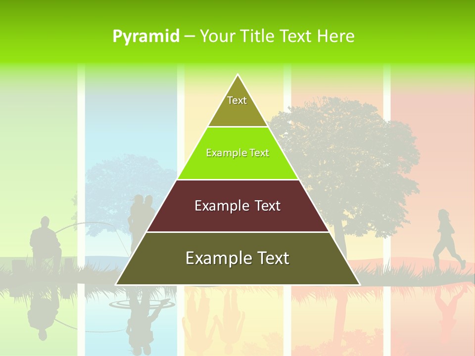 A Group Of People Walking In Front Of A Tree PowerPoint Template