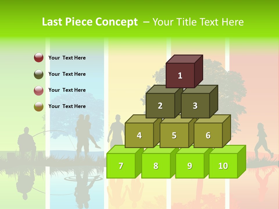 A Group Of People Walking In Front Of A Tree PowerPoint Template