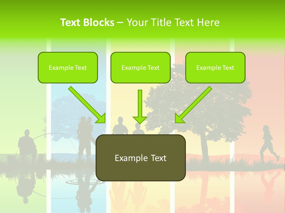 A Group Of People Walking In Front Of A Tree PowerPoint Template