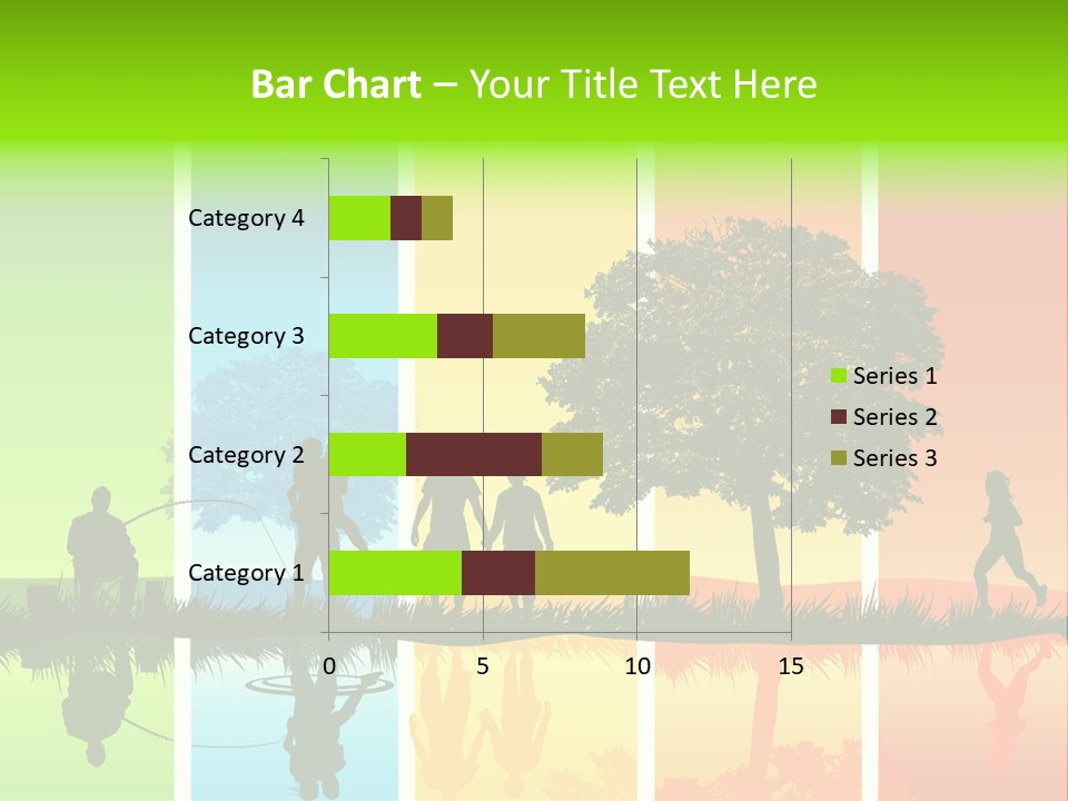 A Group Of People Walking In Front Of A Tree PowerPoint Template