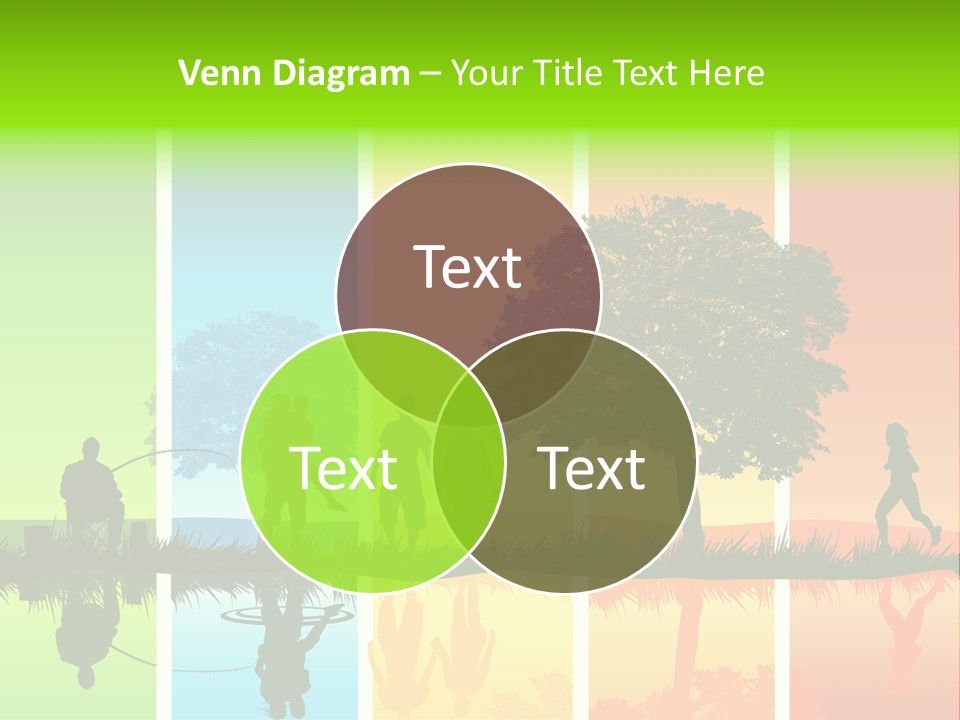 A Group Of People Walking In Front Of A Tree PowerPoint Template