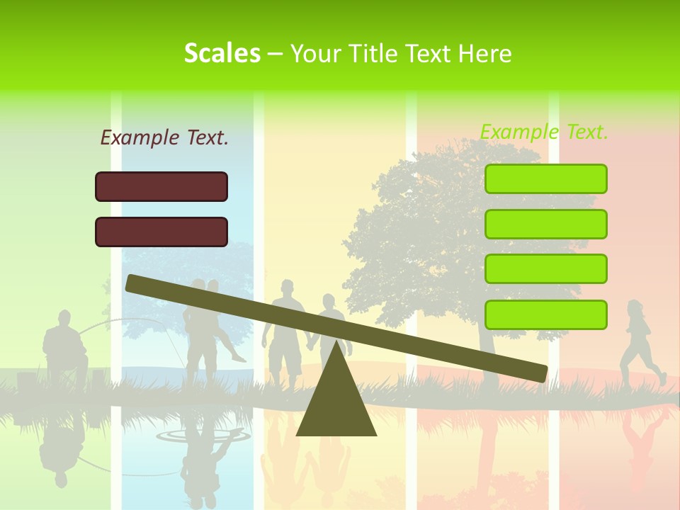 A Group Of People Walking In Front Of A Tree PowerPoint Template