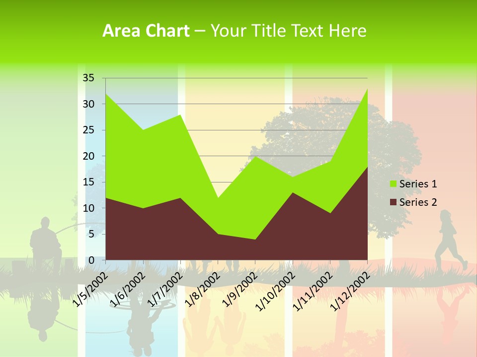 A Group Of People Walking In Front Of A Tree PowerPoint Template