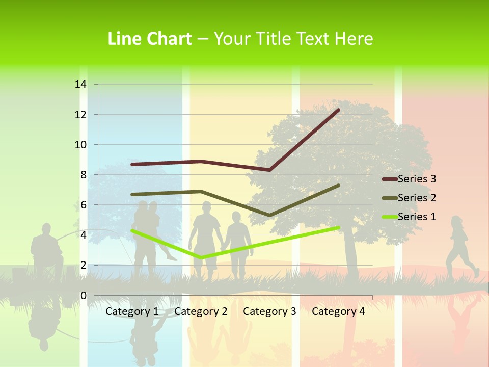 A Group Of People Walking In Front Of A Tree PowerPoint Template
