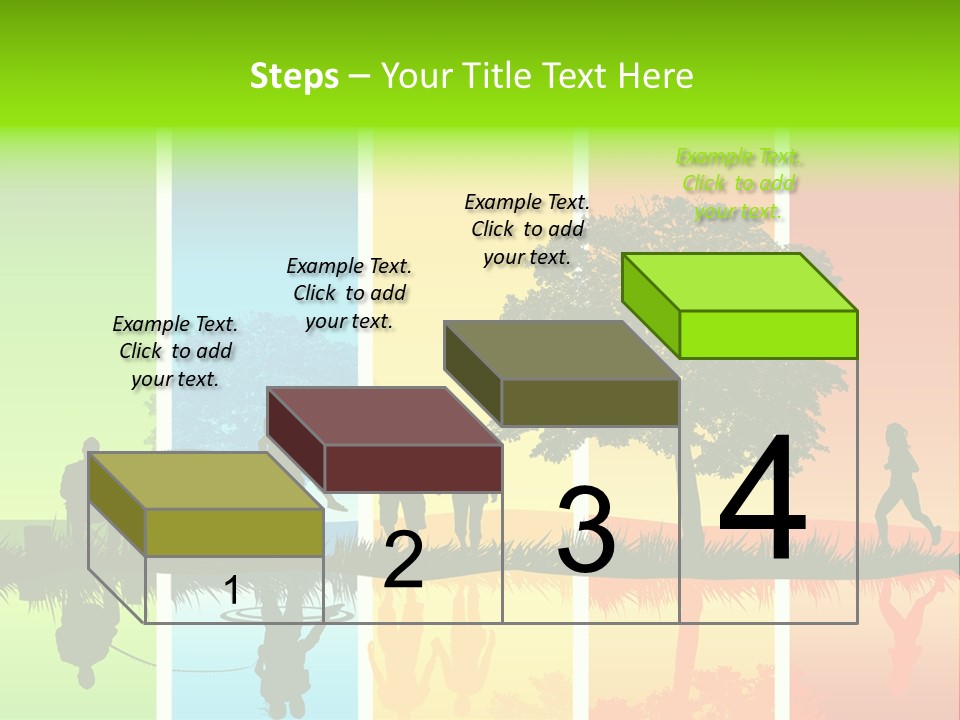 A Group Of People Walking In Front Of A Tree PowerPoint Template