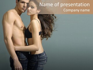 Health Jeans People PowerPoint Template