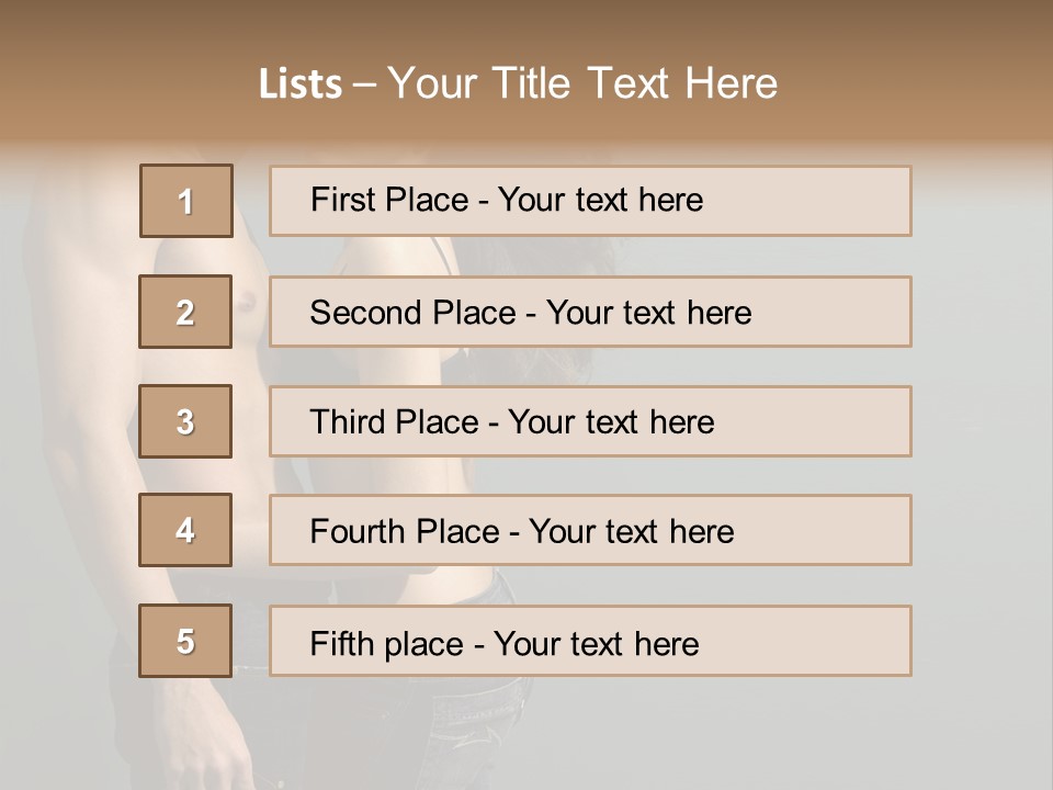 Health Jeans People PowerPoint Template
