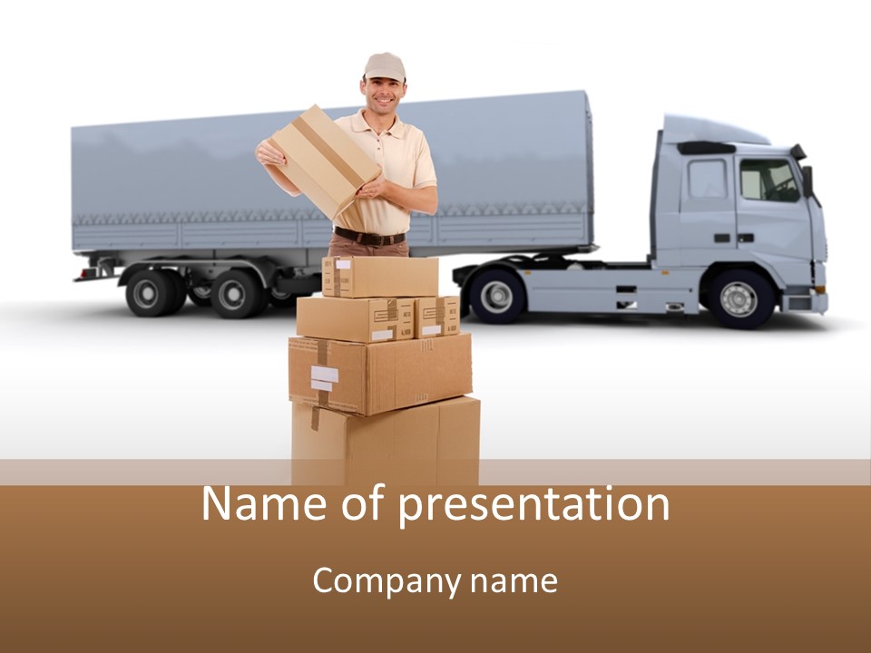 Courier Truck Friendly PowerPoint Template