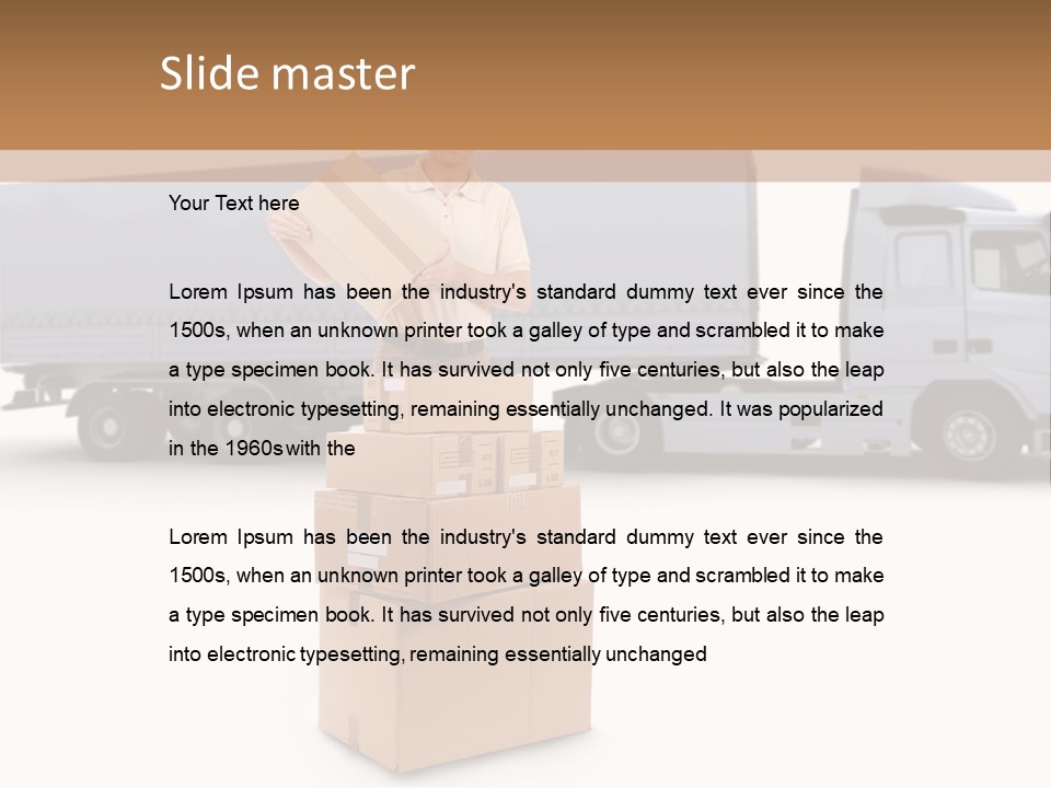 Courier Truck Friendly PowerPoint Template