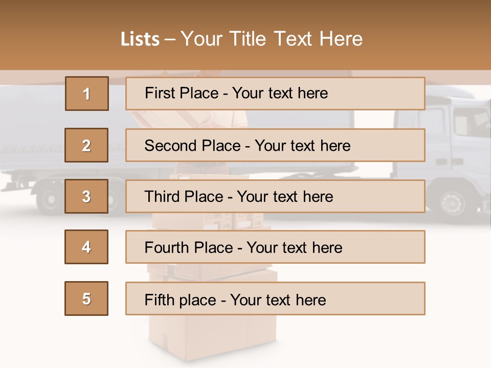 Courier Truck Friendly PowerPoint Template