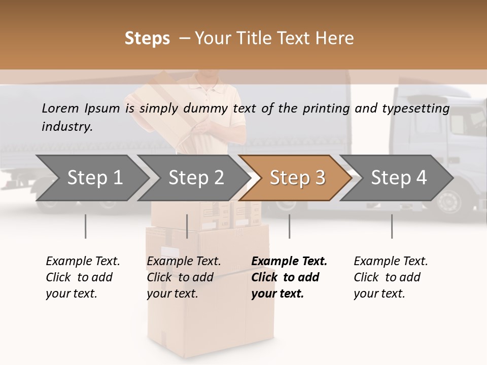 Courier Truck Friendly PowerPoint Template