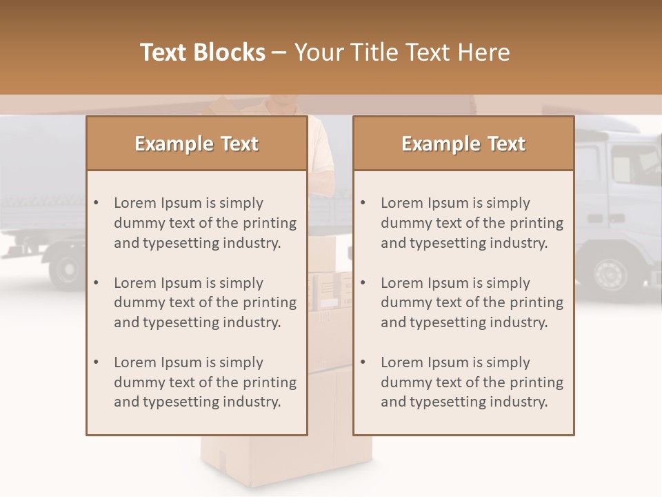 Courier Truck Friendly PowerPoint Template
