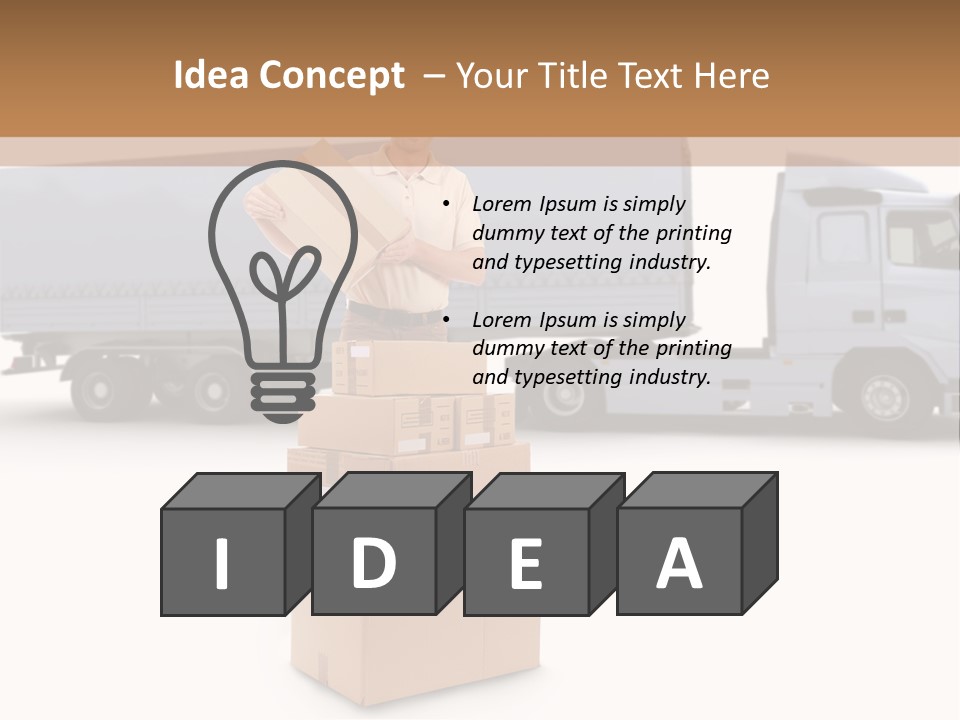 Courier Truck Friendly PowerPoint Template