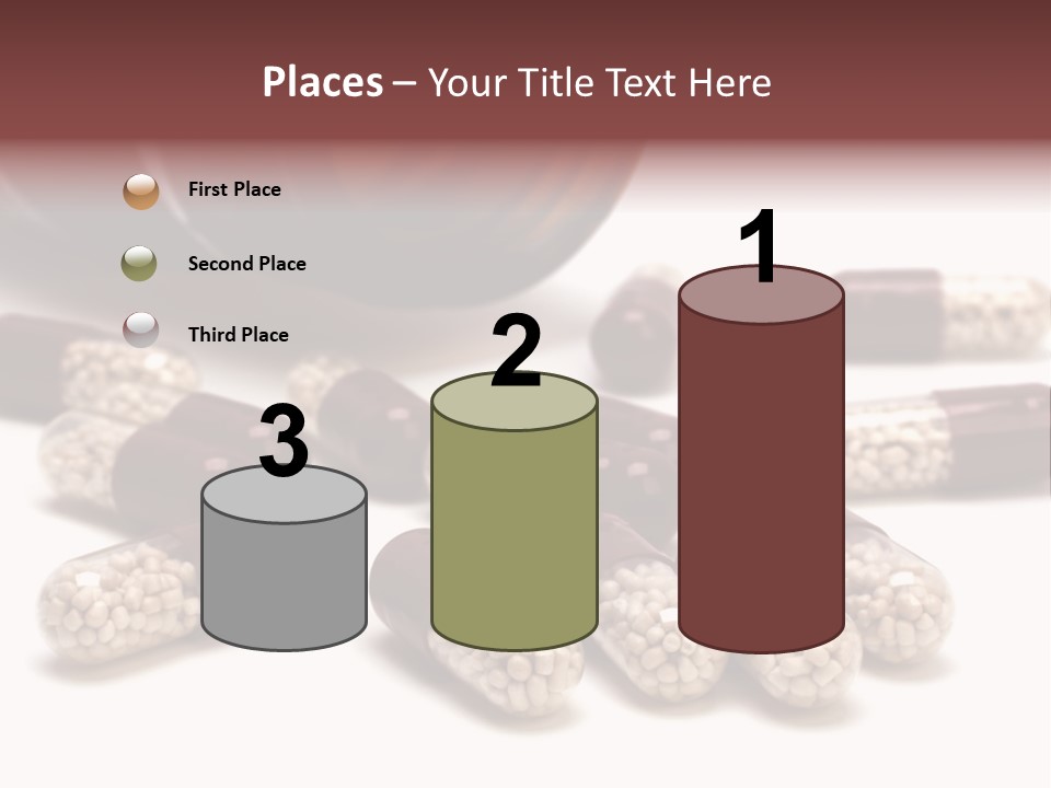 A Bottle Of Pills Next To Some Pills On A Table PowerPoint Template