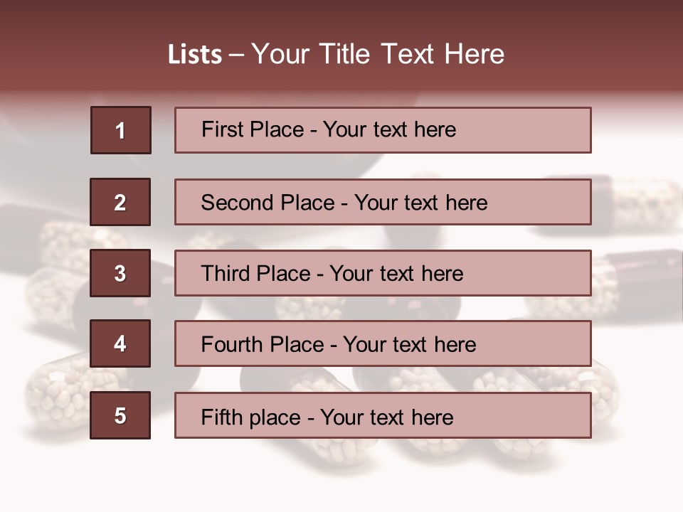 A Bottle Of Pills Next To Some Pills On A Table PowerPoint Template