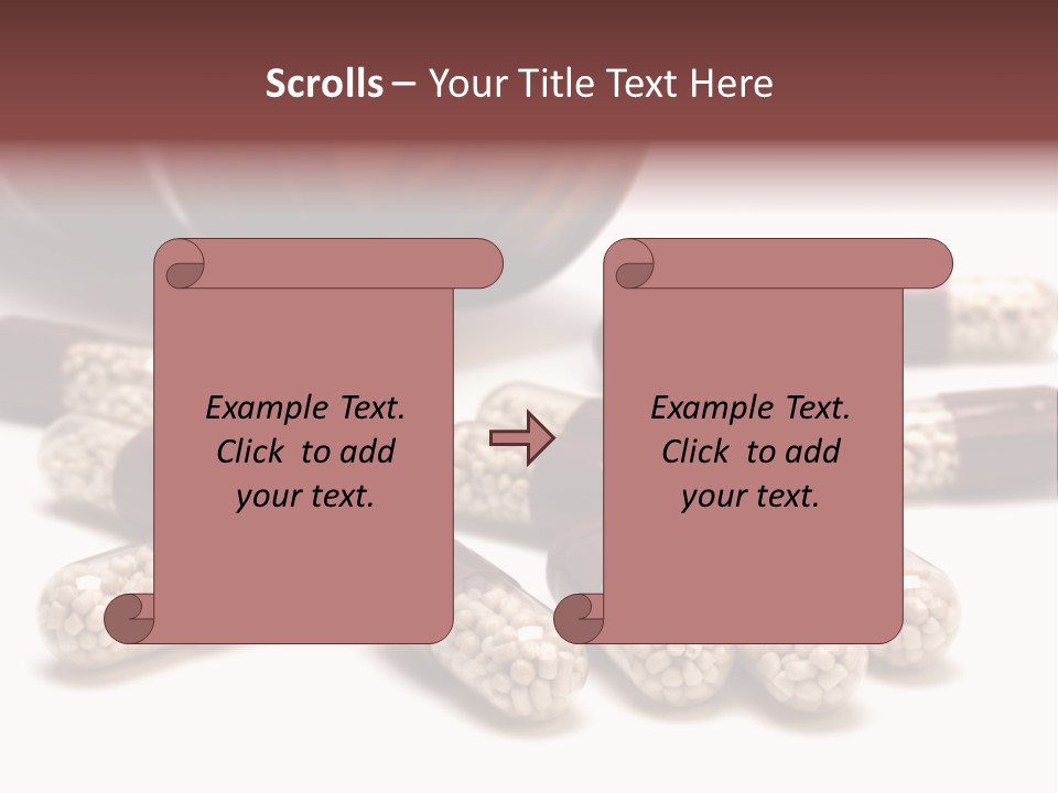 A Bottle Of Pills Next To Some Pills On A Table PowerPoint Template