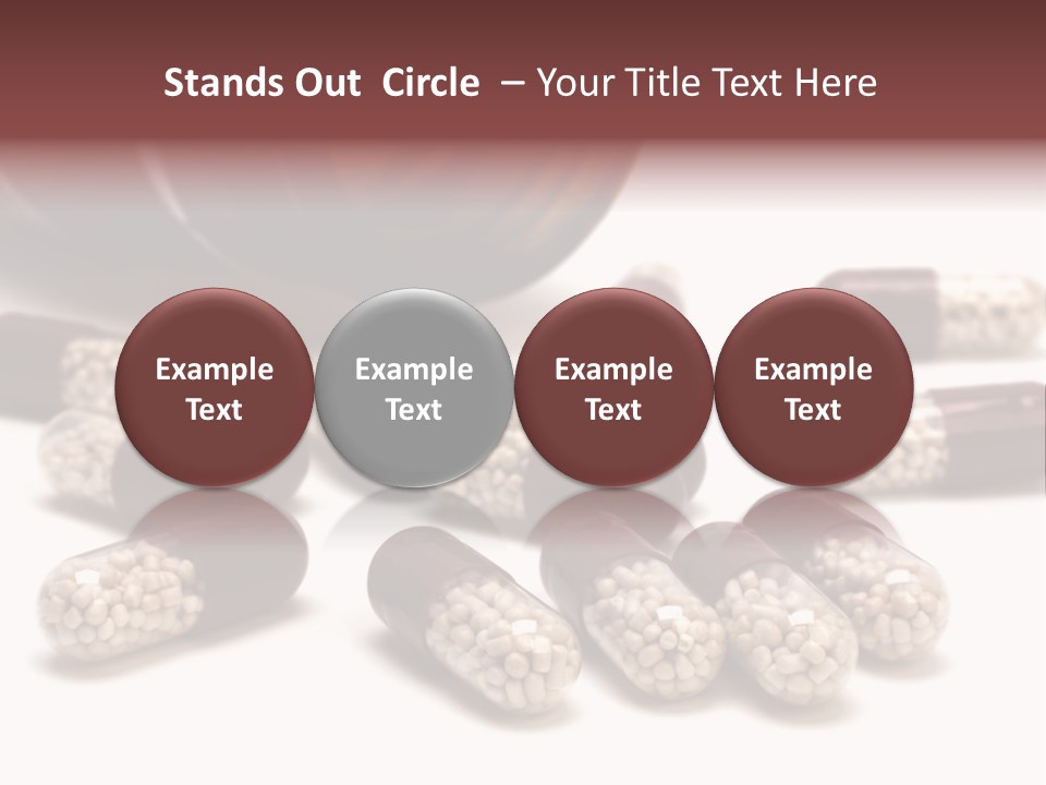 A Bottle Of Pills Next To Some Pills On A Table PowerPoint Template