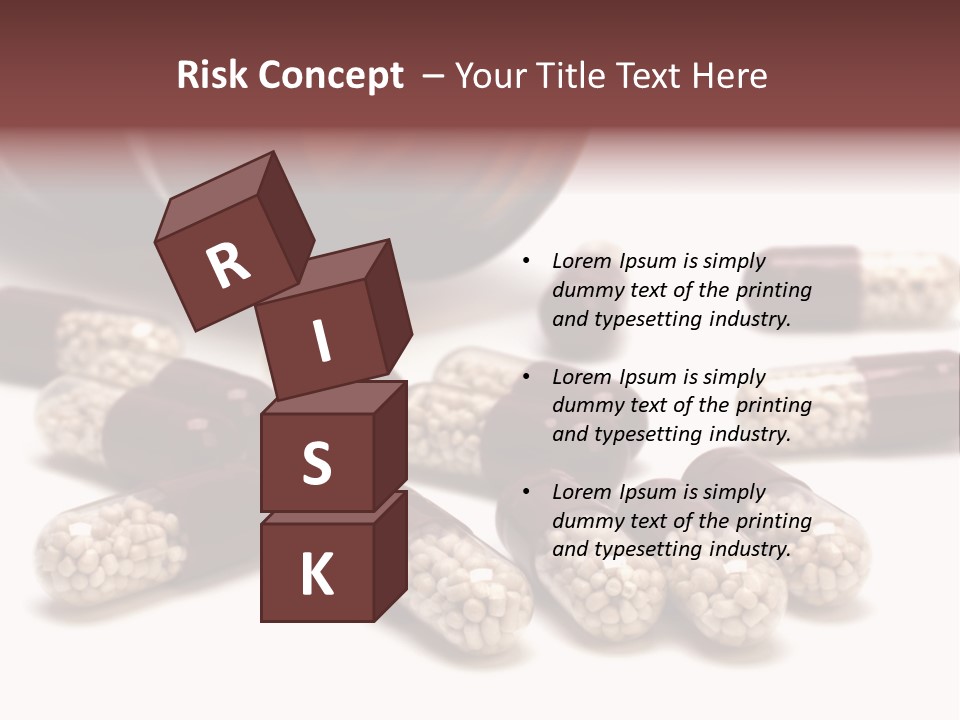 A Bottle Of Pills Next To Some Pills On A Table PowerPoint Template