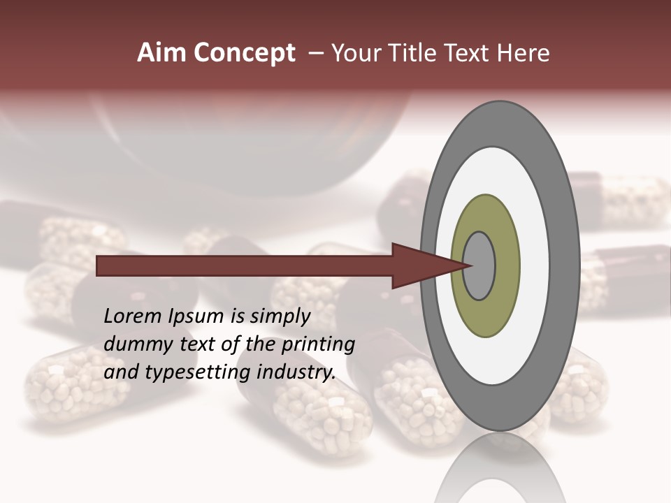 A Bottle Of Pills Next To Some Pills On A Table PowerPoint Template