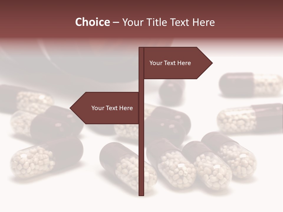 A Bottle Of Pills Next To Some Pills On A Table PowerPoint Template