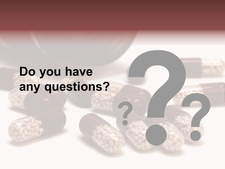 A Bottle Of Pills Next To Some Pills On A Table PowerPoint Template