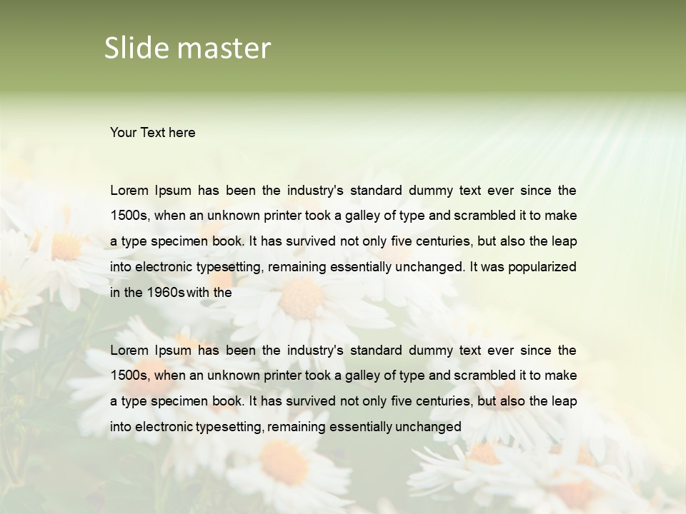 Beautiful Rain Stalk PowerPoint Template