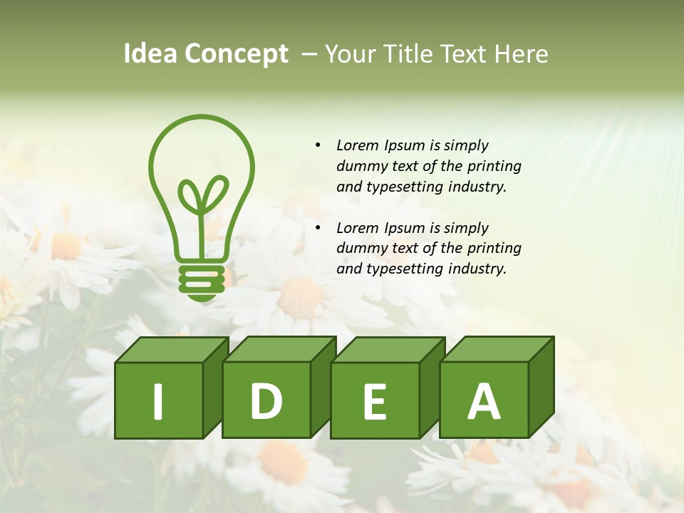 Beautiful Rain Stalk PowerPoint Template