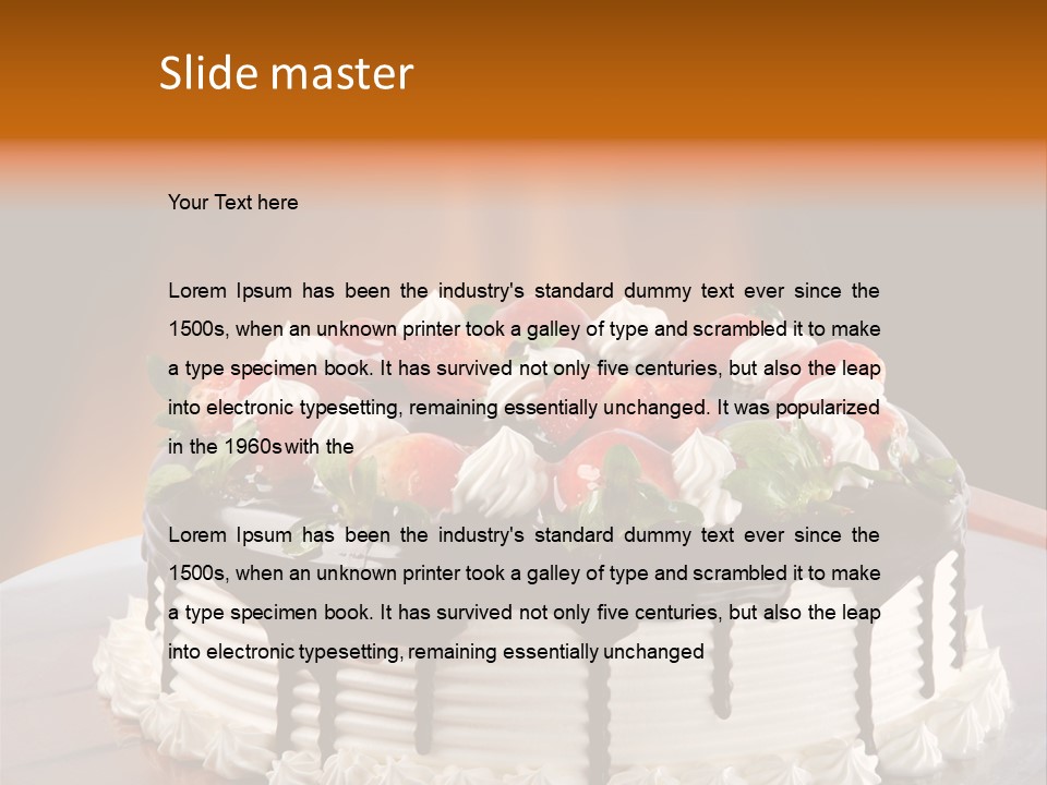 Decoration Cream Background PowerPoint Template