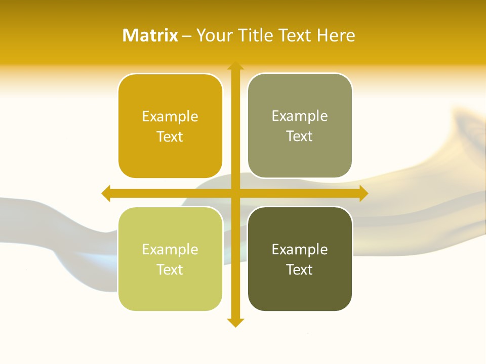 A Blue And Yellow Wave On A White Background PowerPoint Template
