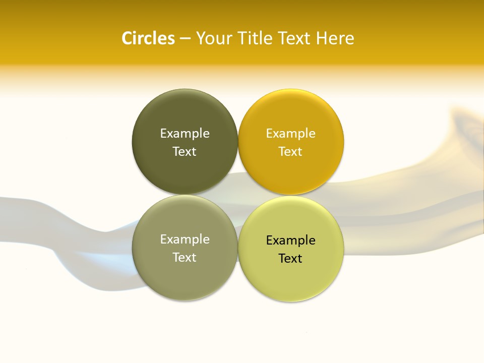 A Blue And Yellow Wave On A White Background PowerPoint Template