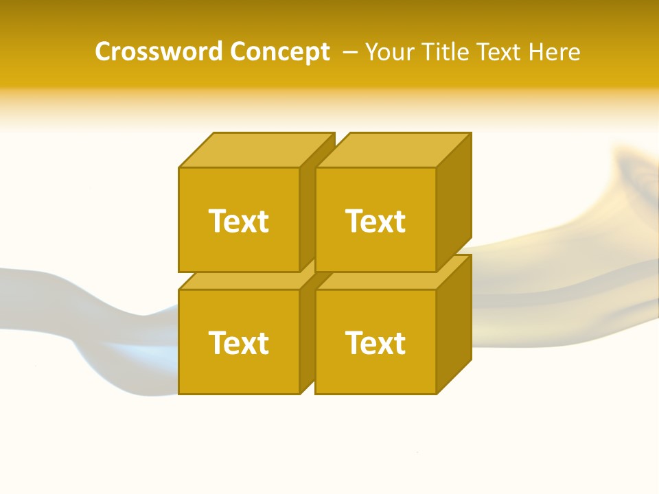 A Blue And Yellow Wave On A White Background PowerPoint Template