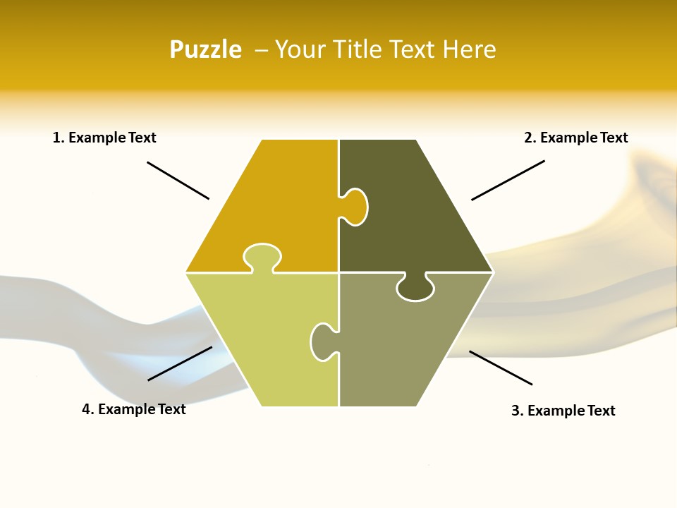 A Blue And Yellow Wave On A White Background PowerPoint Template