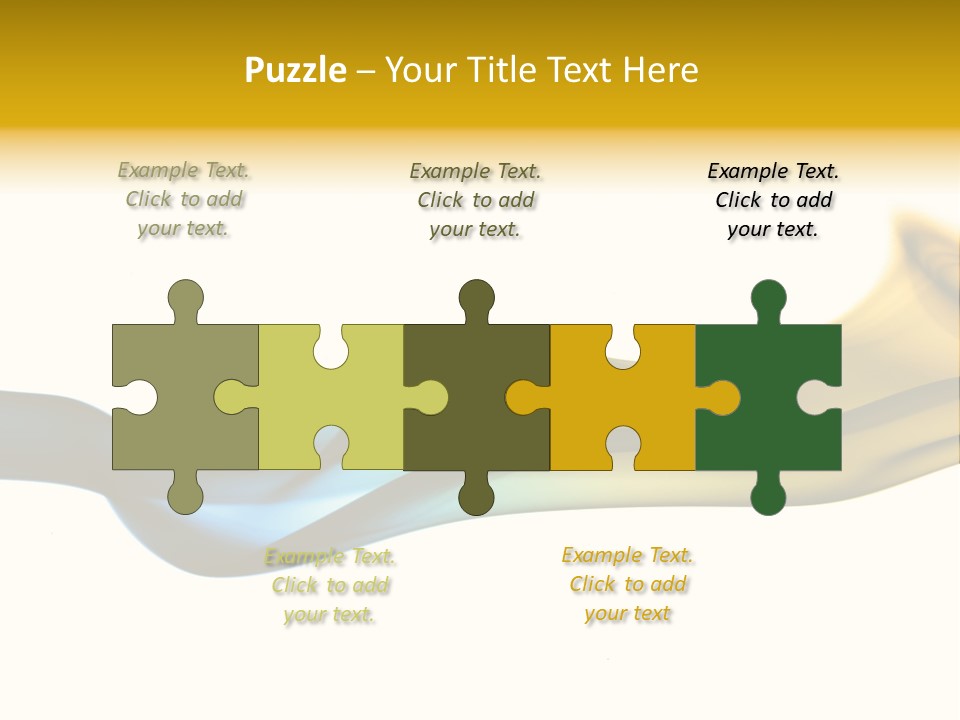 A Blue And Yellow Wave On A White Background PowerPoint Template