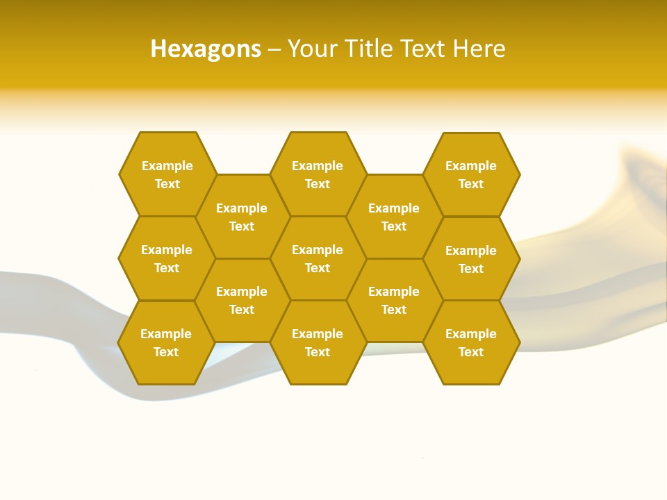 A Blue And Yellow Wave On A White Background PowerPoint Template
