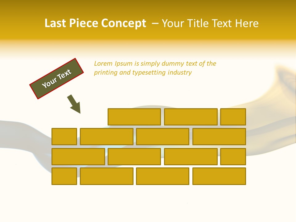 A Blue And Yellow Wave On A White Background PowerPoint Template