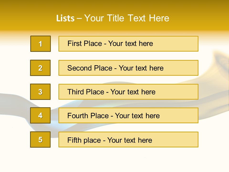 A Blue And Yellow Wave On A White Background PowerPoint Template