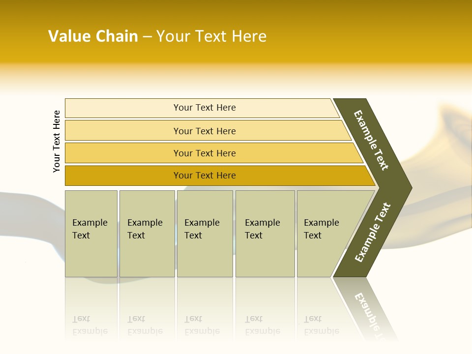 A Blue And Yellow Wave On A White Background PowerPoint Template