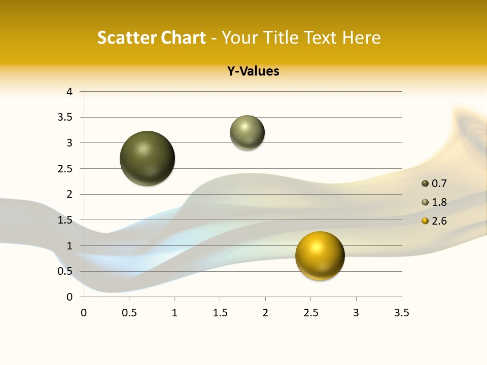 A Blue And Yellow Wave On A White Background PowerPoint Template