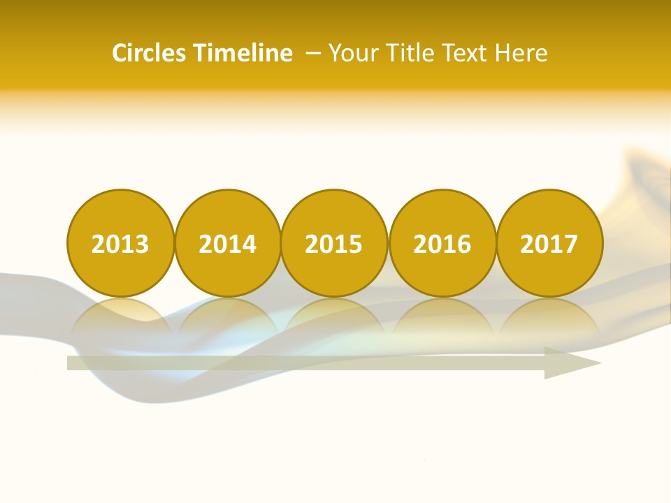 A Blue And Yellow Wave On A White Background PowerPoint Template