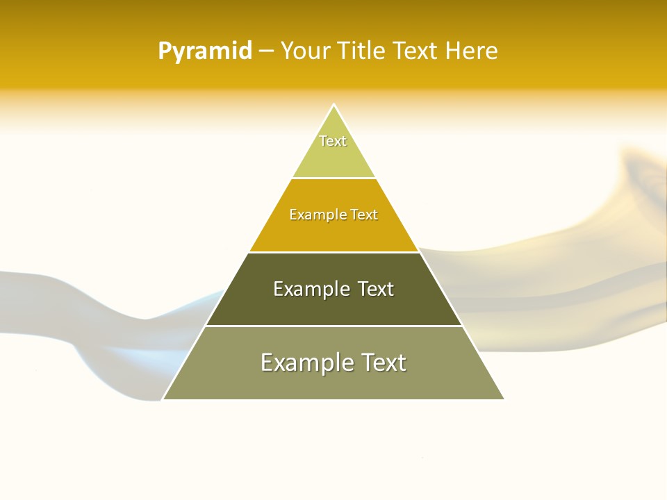 A Blue And Yellow Wave On A White Background PowerPoint Template
