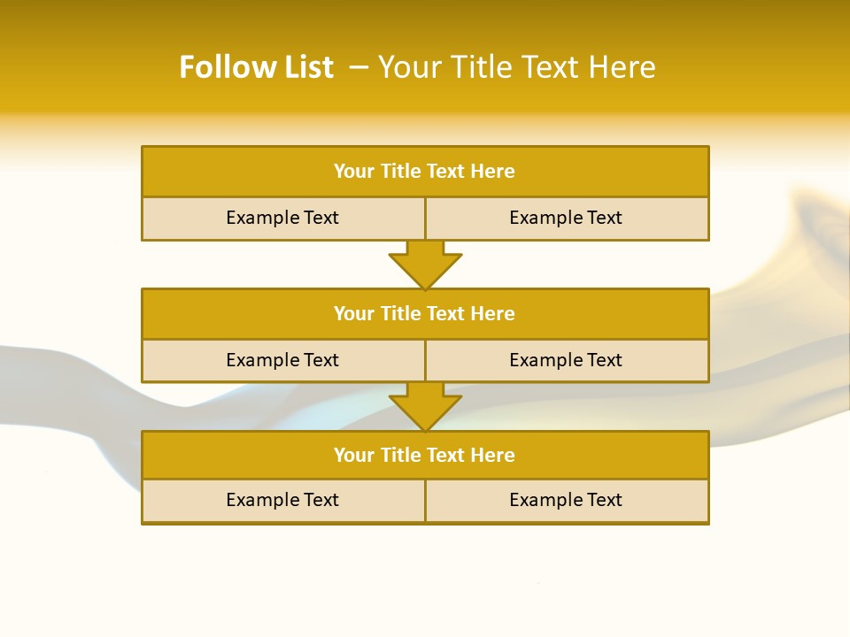 A Blue And Yellow Wave On A White Background PowerPoint Template