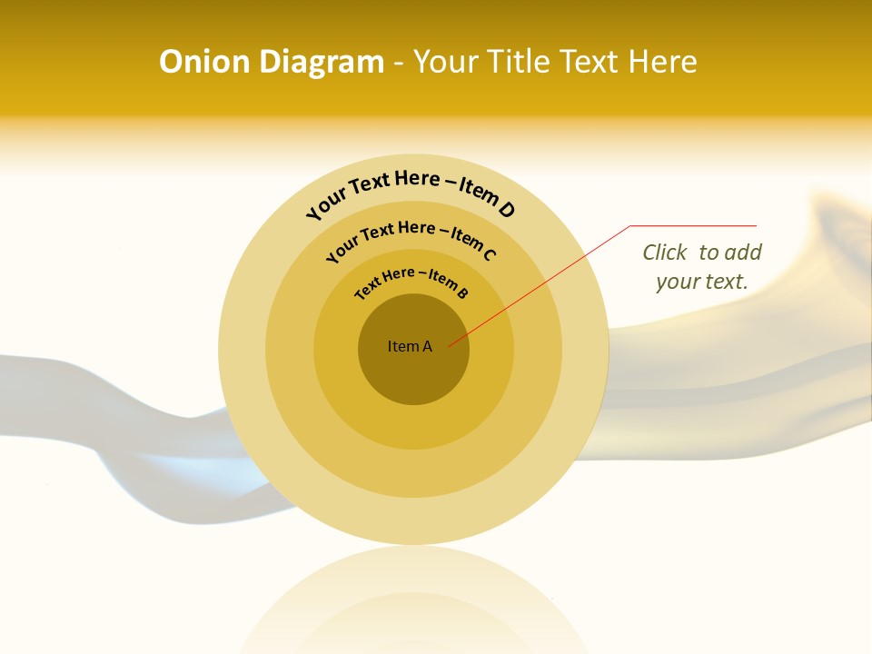 A Blue And Yellow Wave On A White Background PowerPoint Template