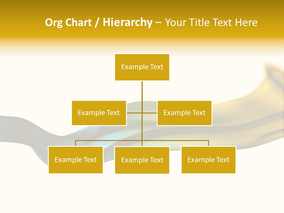 A Blue And Yellow Wave On A White Background PowerPoint Template