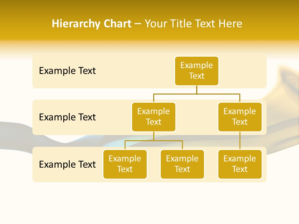 A Blue And Yellow Wave On A White Background PowerPoint Template
