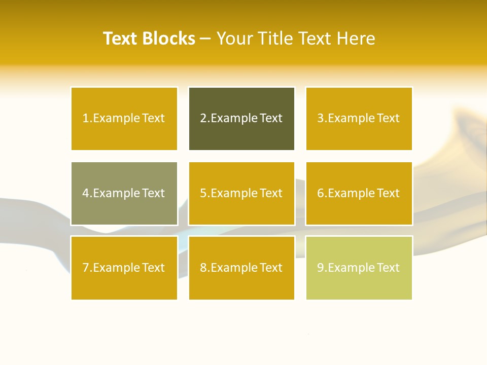 A Blue And Yellow Wave On A White Background PowerPoint Template