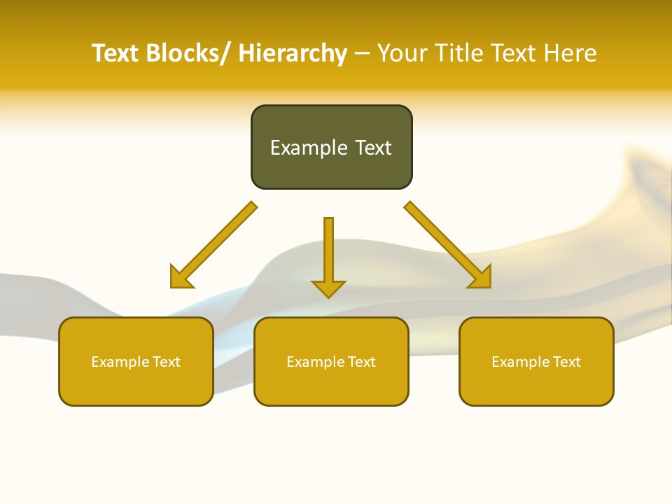 A Blue And Yellow Wave On A White Background PowerPoint Template