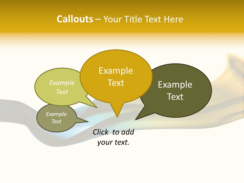 A Blue And Yellow Wave On A White Background PowerPoint Template
